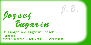 jozsef bugarin business card