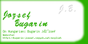 jozsef bugarin business card